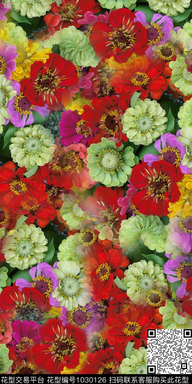 数码华亿平台花卉女装数码印花华亿平台下载（图片编号: 1030126） - 瓦栏（Walan）