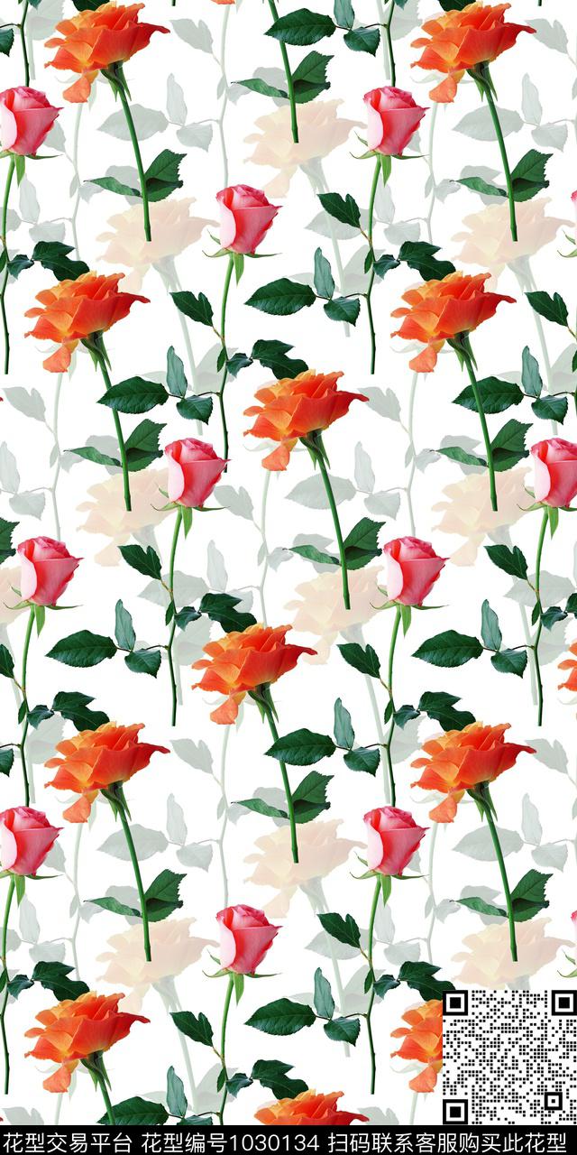 数码华亿平台花卉女装数码印花华亿平台下载（图片编号: 1030134） - 瓦栏（Walan）