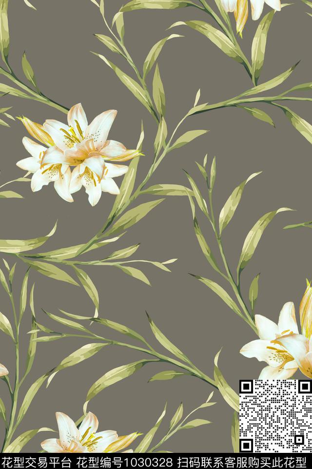 数码华亿平台小碎花花卉数码印花华亿平台下载（图片编号: 1030328） - 瓦栏（Walan）