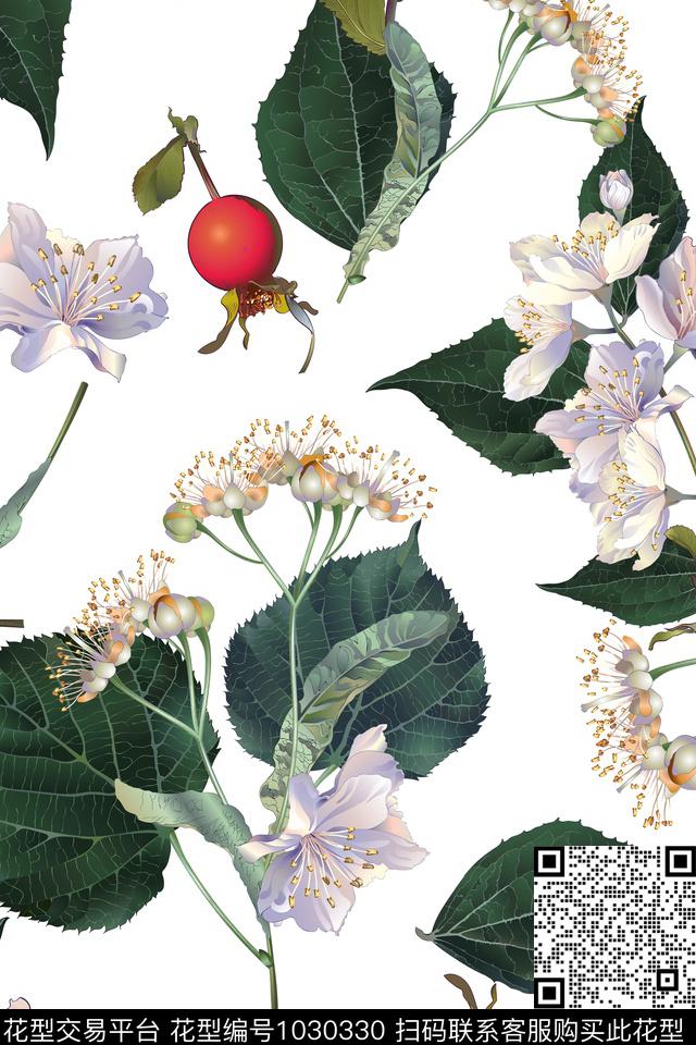 数码华亿平台花卉大牌风数码印花华亿平台下载（图片编号: 1030330） - 瓦栏（Walan）