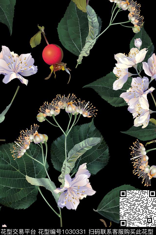 数码华亿平台花卉大牌风数码印花华亿平台下载（图片编号: 1030331） - 瓦栏（Walan）