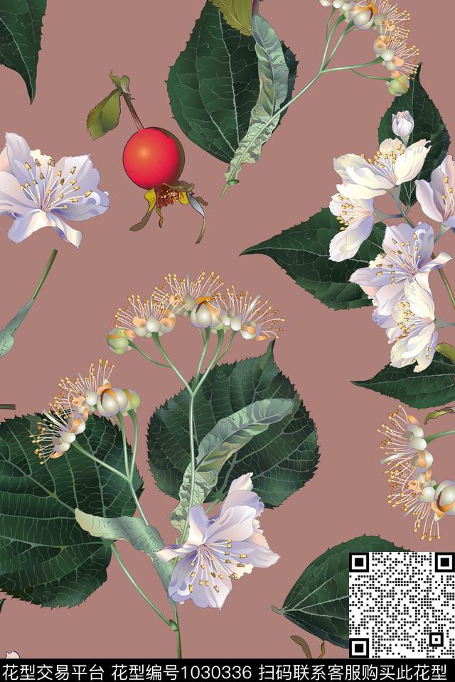 数码华亿平台花卉大牌风数码印花华亿平台下载（图片编号: 1030336） - 瓦栏（Walan）