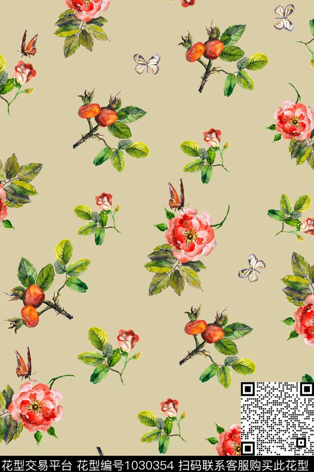 数码华亿平台小碎花花卉数码印花华亿平台下载（图片编号: 1030354） - 瓦栏（Walan）