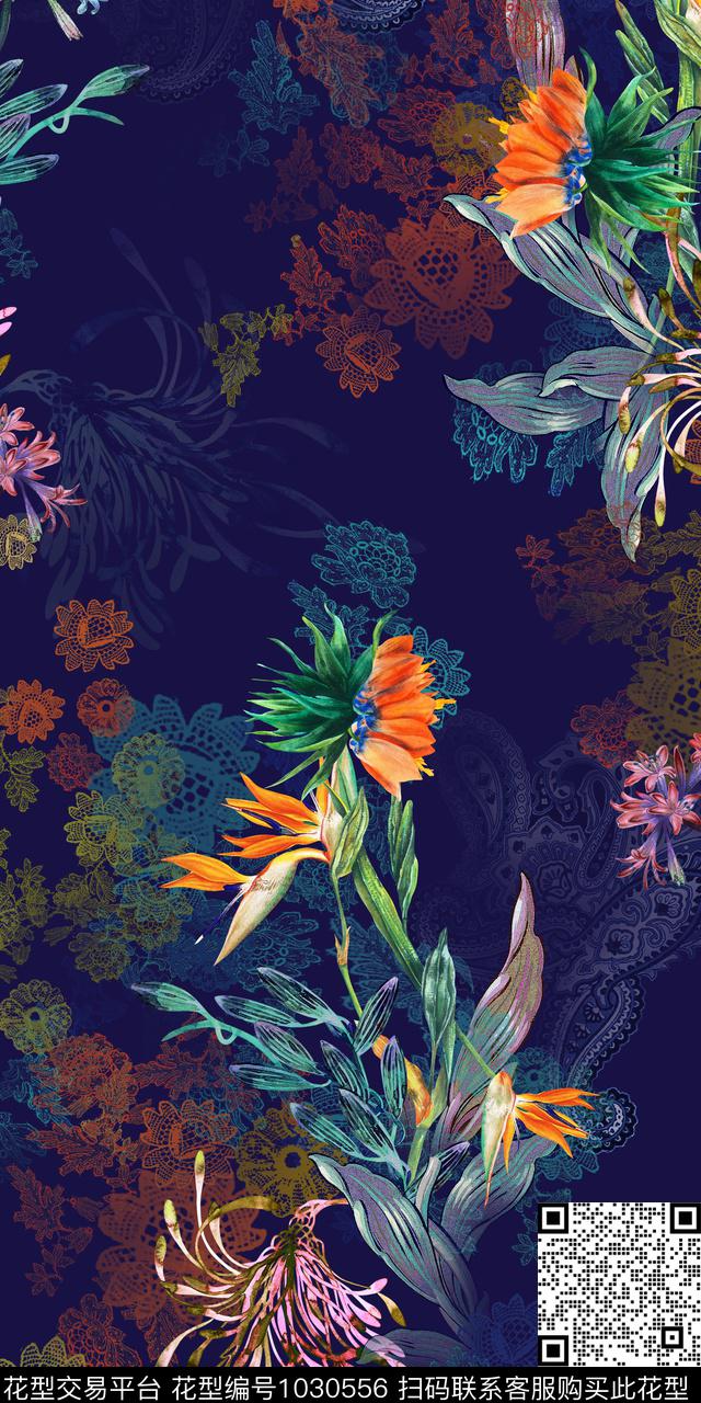 数码华亿平台花卉中老年数码印花华亿平台下载（图片编号: 1030556） - 瓦栏（Walan）