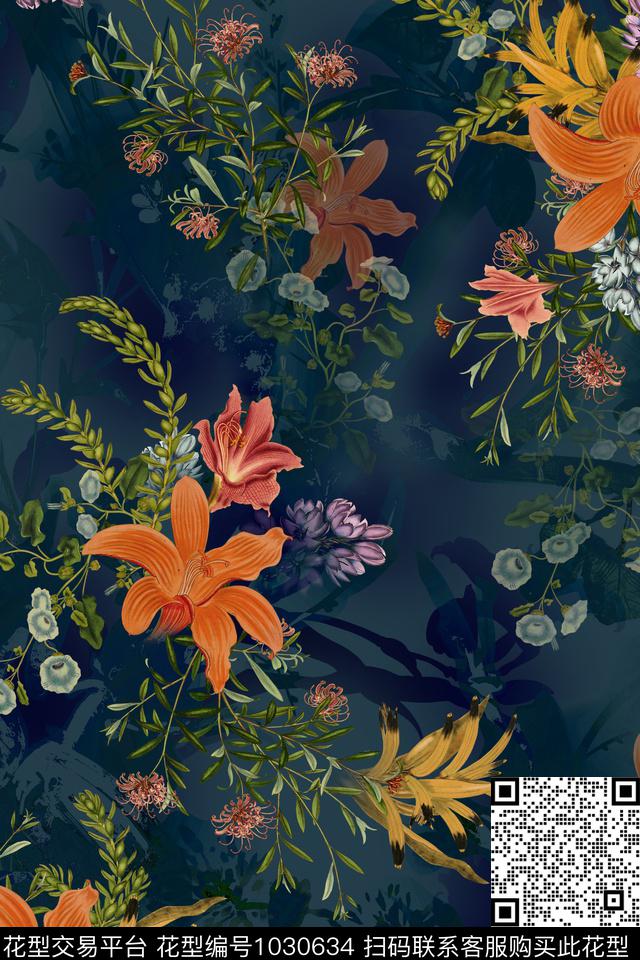 数码华亿平台花卉中老年数码印花华亿平台下载（图片编号: 1030634） - 瓦栏（Walan）