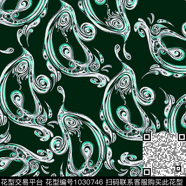 数码华亿平台黑底花卉民族风数码印花华亿平台下载（图片编号: 1030746） - 瓦栏（Walan）
