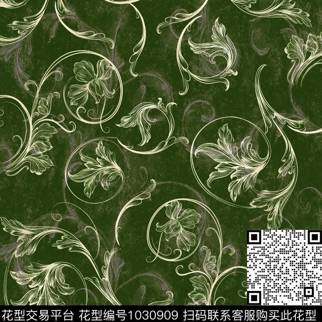 花边绘画抽象花卉数码印花华亿平台下载（图片编号: 1030909） - 瓦栏（Walan）