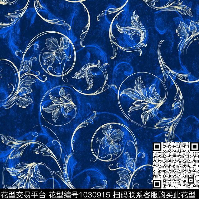 花边绘画抽象花卉数码印花华亿平台下载（图片编号: 1030915） - 瓦栏（Walan）