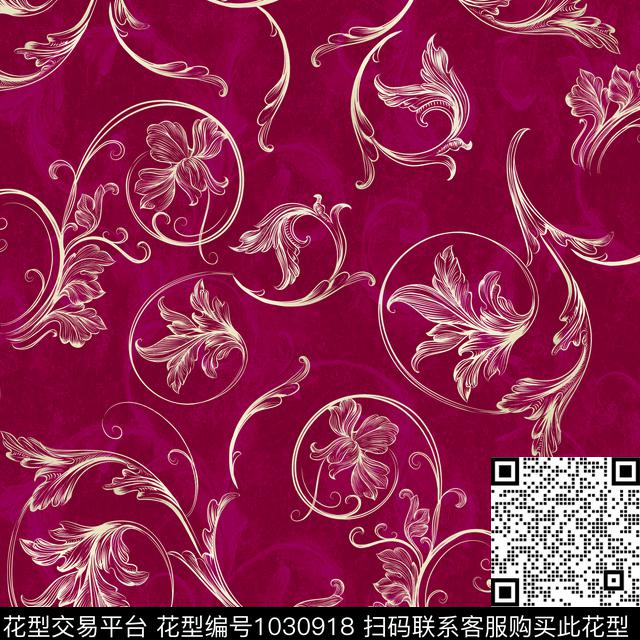 花边绘画抽象花卉数码印花华亿平台下载（图片编号: 1030918） - 瓦栏（Walan）