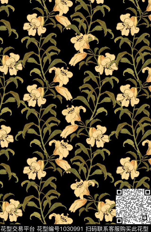 数码华亿平台创意花卉数码印花华亿平台下载（图片编号: 1030991） - 瓦栏（Walan）