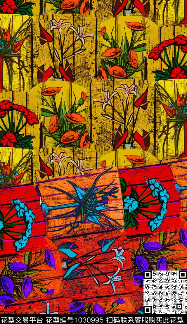 数码华亿平台民族风波西米亚数码印花华亿平台下载（图片编号: 1030995） - 瓦栏（Walan）