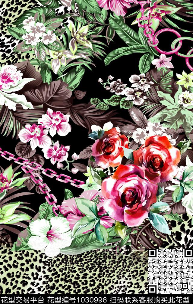 数码华亿平台花卉女装数码印花华亿平台下载（图片编号: 1030996） - 瓦栏（Walan）