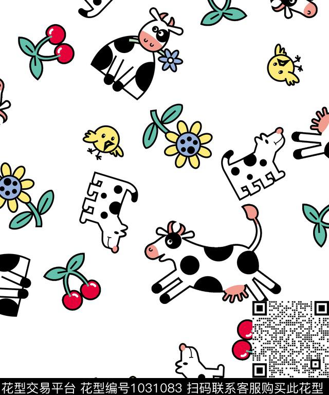 卡通可爱童装传统印花华亿平台下载（图片编号: 1031083） - 瓦栏（Walan）