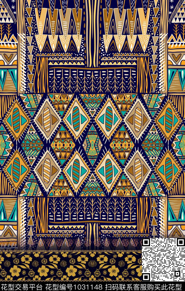 民族风女装复古数码印花华亿平台下载（图片编号: 1031148） - 瓦栏（Walan）