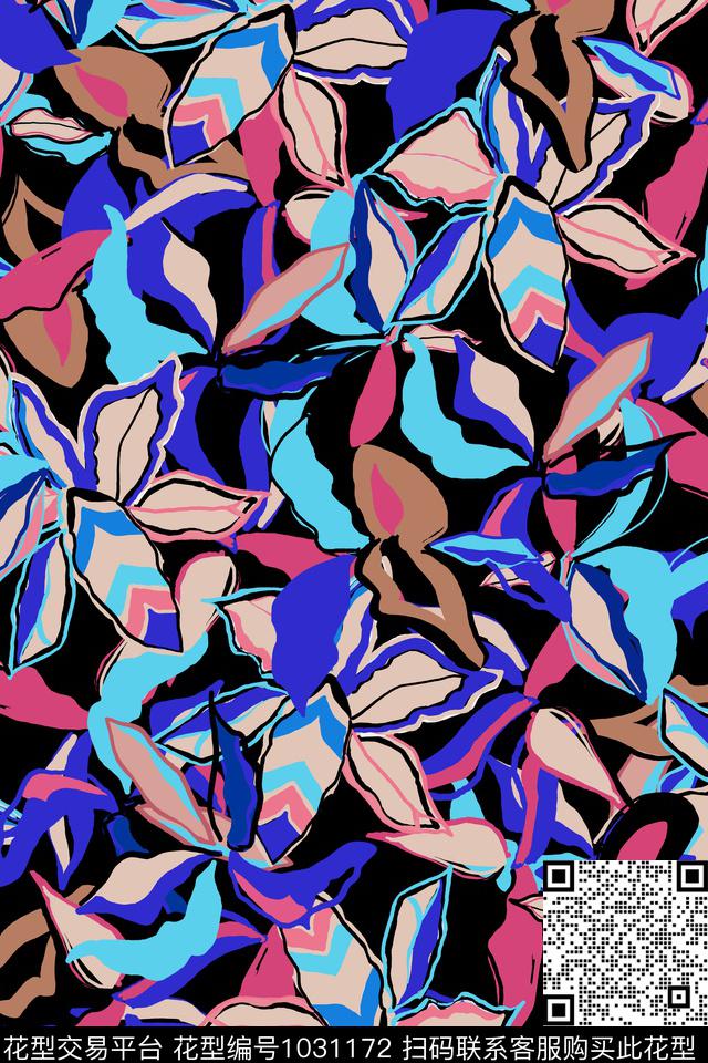 花卉女装大牌风数码印花华亿平台下载（图片编号: 1031172） - 瓦栏（Walan）