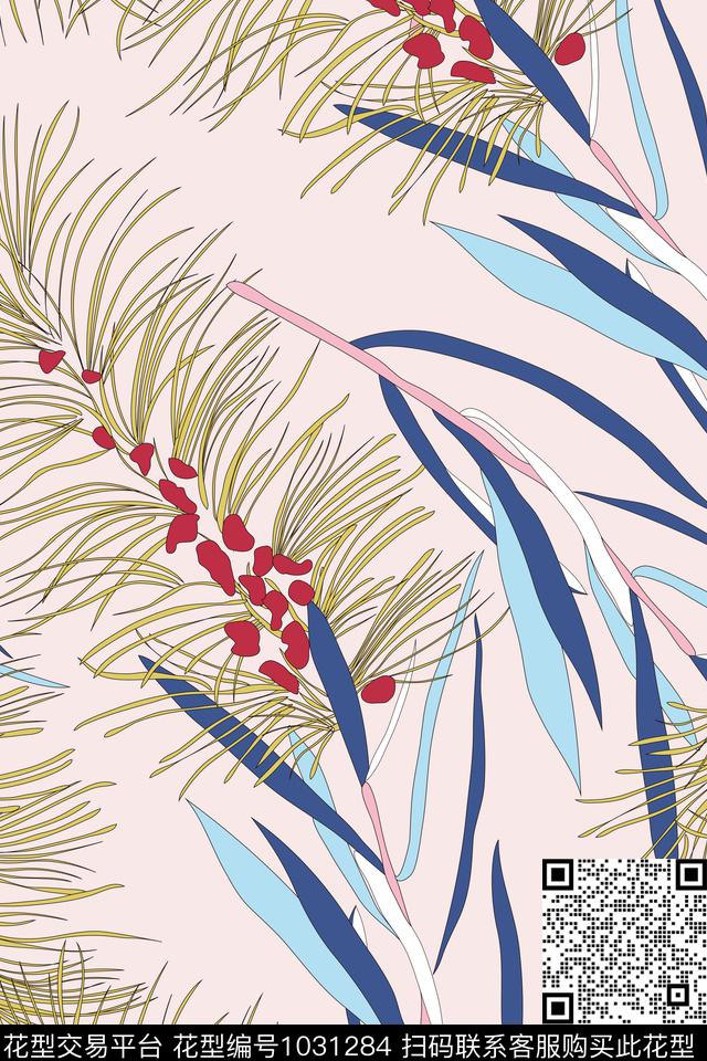 植物花卉女装传统印花华亿平台下载（图片编号: 1031284） - 瓦栏（Walan）