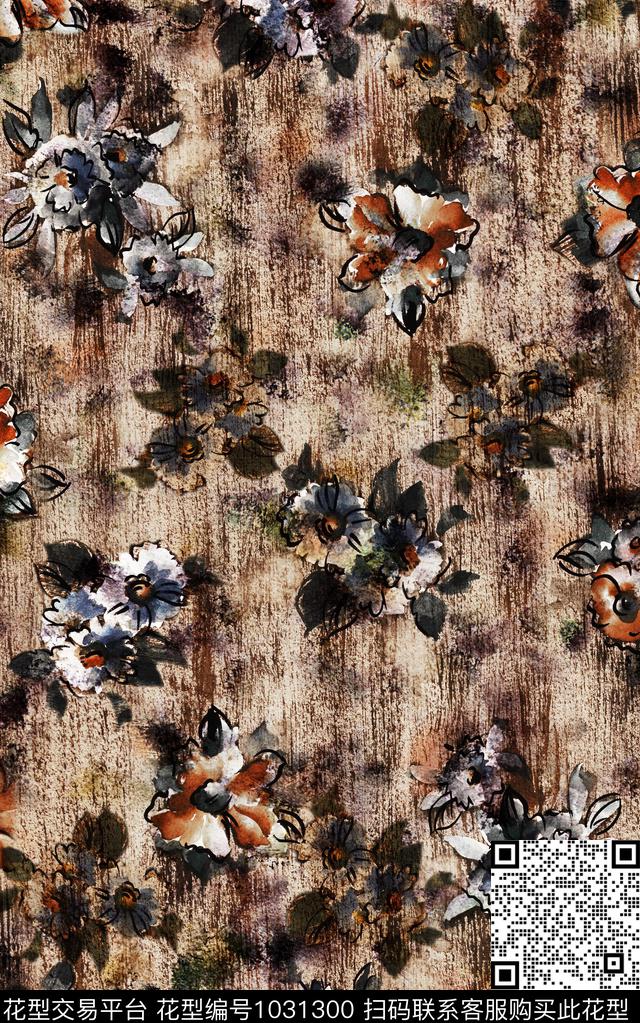 数码华亿平台民族风花卉数码印花华亿平台下载（图片编号: 1031300） - 瓦栏（Walan）