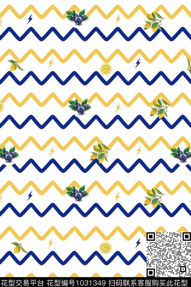 条纹数码华亿平台水果数码印花华亿平台下载（图片编号: 1031349） - 瓦栏（Walan）