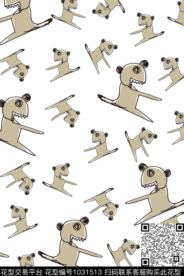 衬衫卡通动物男装数码印花华亿平台下载（图片编号: 1031513） - 瓦栏（Walan）