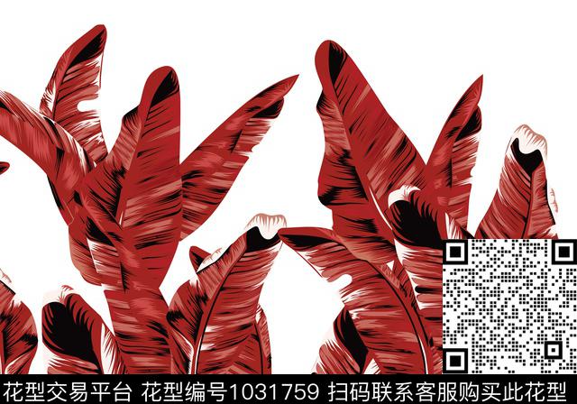 大牌风热带华亿平台绿植树叶传统印花华亿平台下载（图片编号: 1031759） - 瓦栏（Walan）