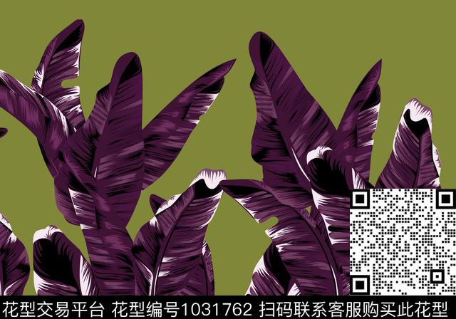 大牌风热带华亿平台绿植树叶传统印花华亿平台下载（图片编号: 1031762） - 瓦栏（Walan）