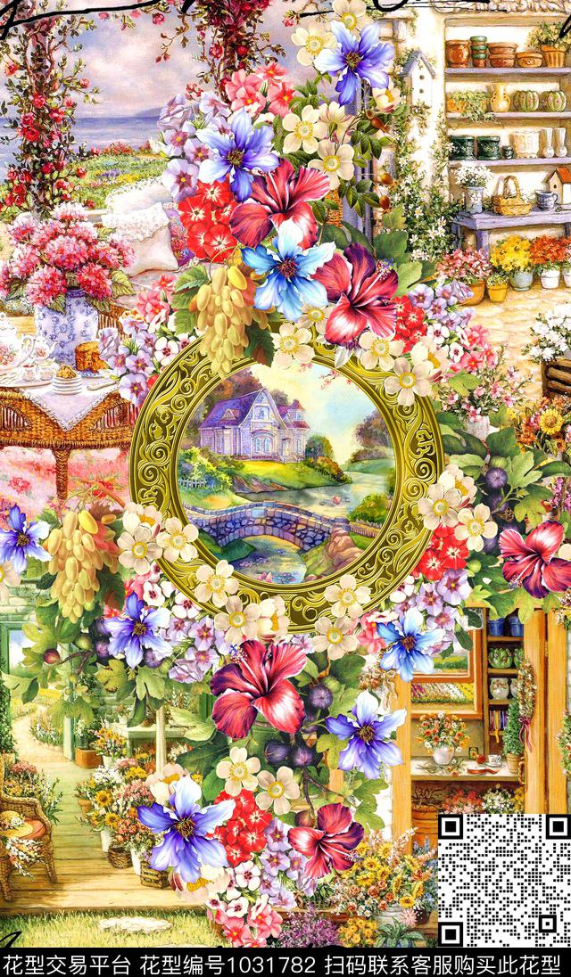 建筑水果风景景观数码印花华亿平台下载（图片编号: 1031782） - 瓦栏（Walan）