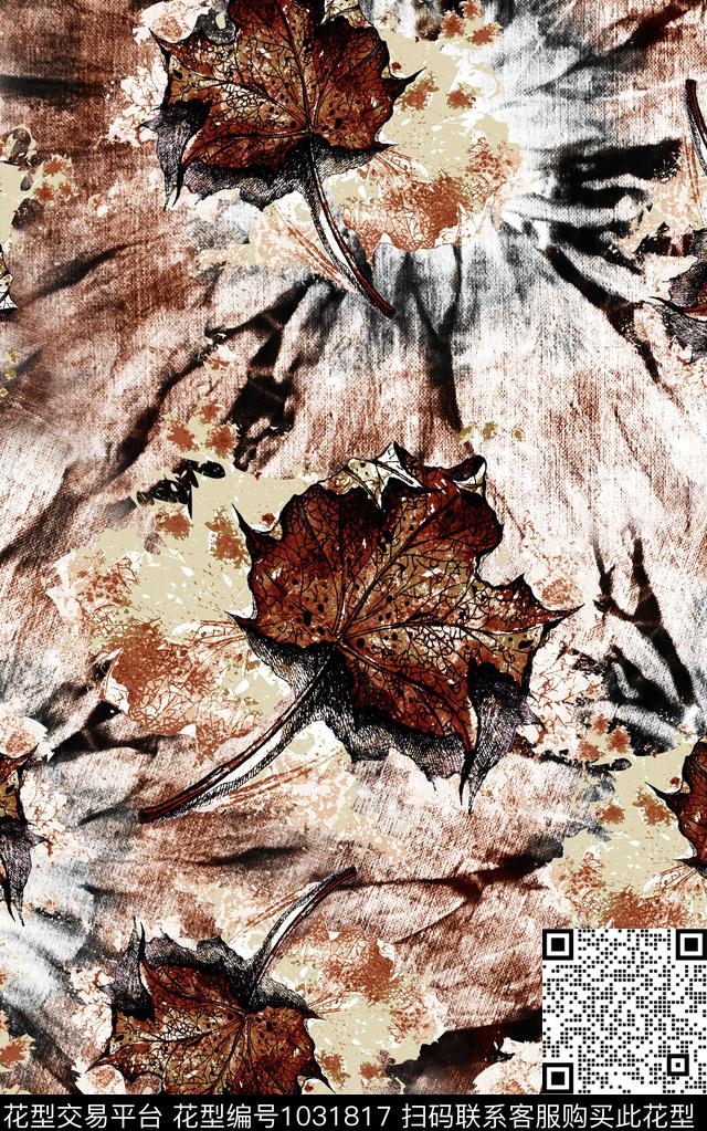 数码华亿平台民族风花卉数码印花华亿平台下载（图片编号: 1031817） - 瓦栏（Walan）