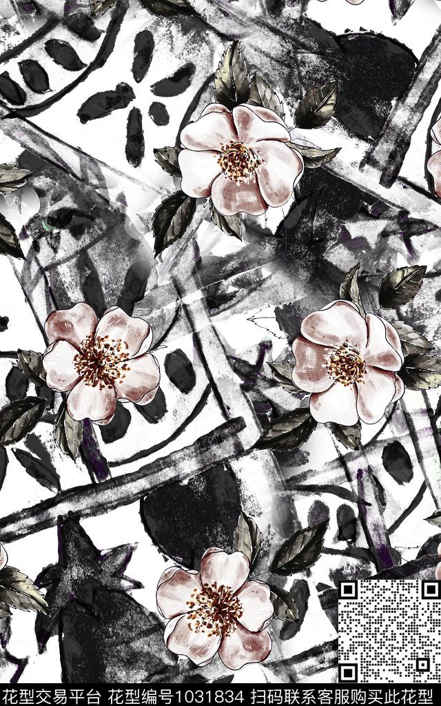 数码华亿平台民族风花卉数码印花华亿平台下载（图片编号: 1031834） - 瓦栏（Walan）