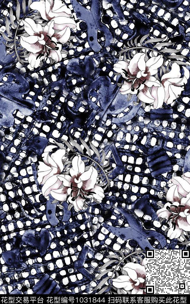 数码华亿平台民族风花卉数码印花华亿平台下载（图片编号: 1031844） - 瓦栏（Walan）