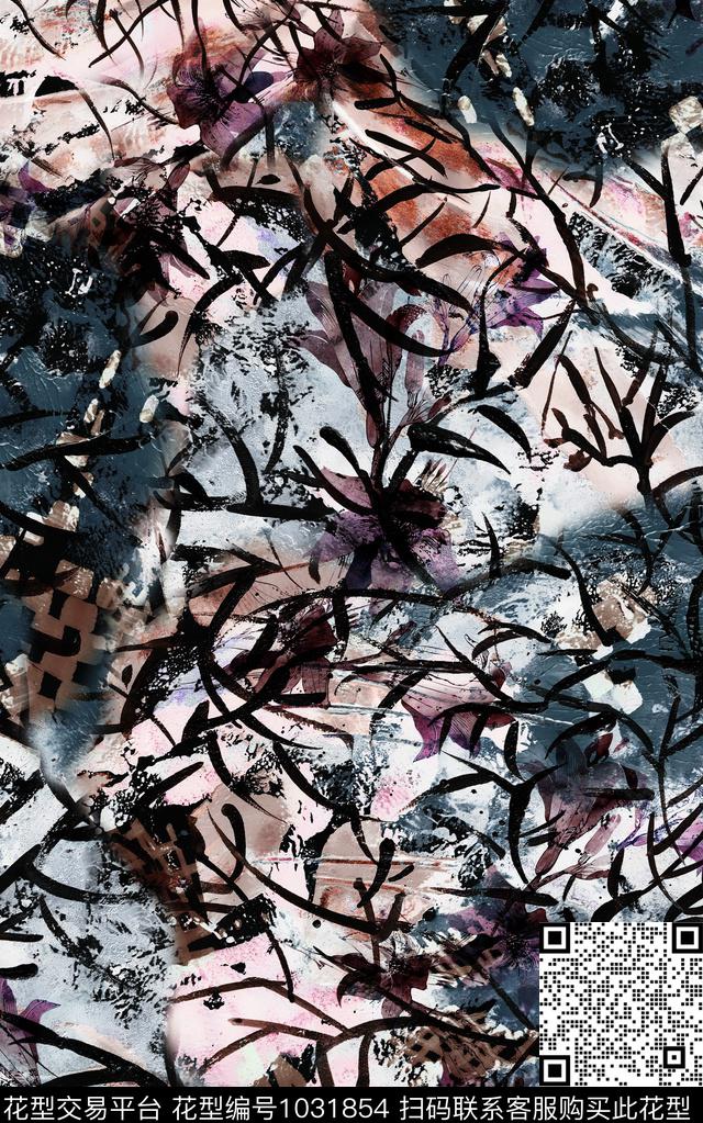 数码华亿平台民族风花卉数码印花华亿平台下载（图片编号: 1031854） - 瓦栏（Walan）