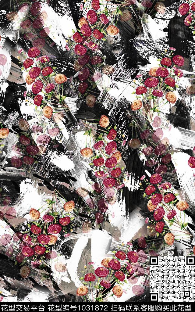 数码华亿平台民族风花卉数码印花华亿平台下载（图片编号: 1031872） - 瓦栏（Walan）