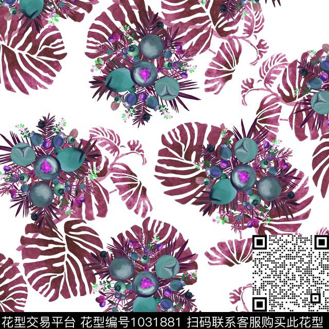 数码华亿平台民族风花卉数码印花华亿平台下载（图片编号: 1031881） - 瓦栏（Walan）