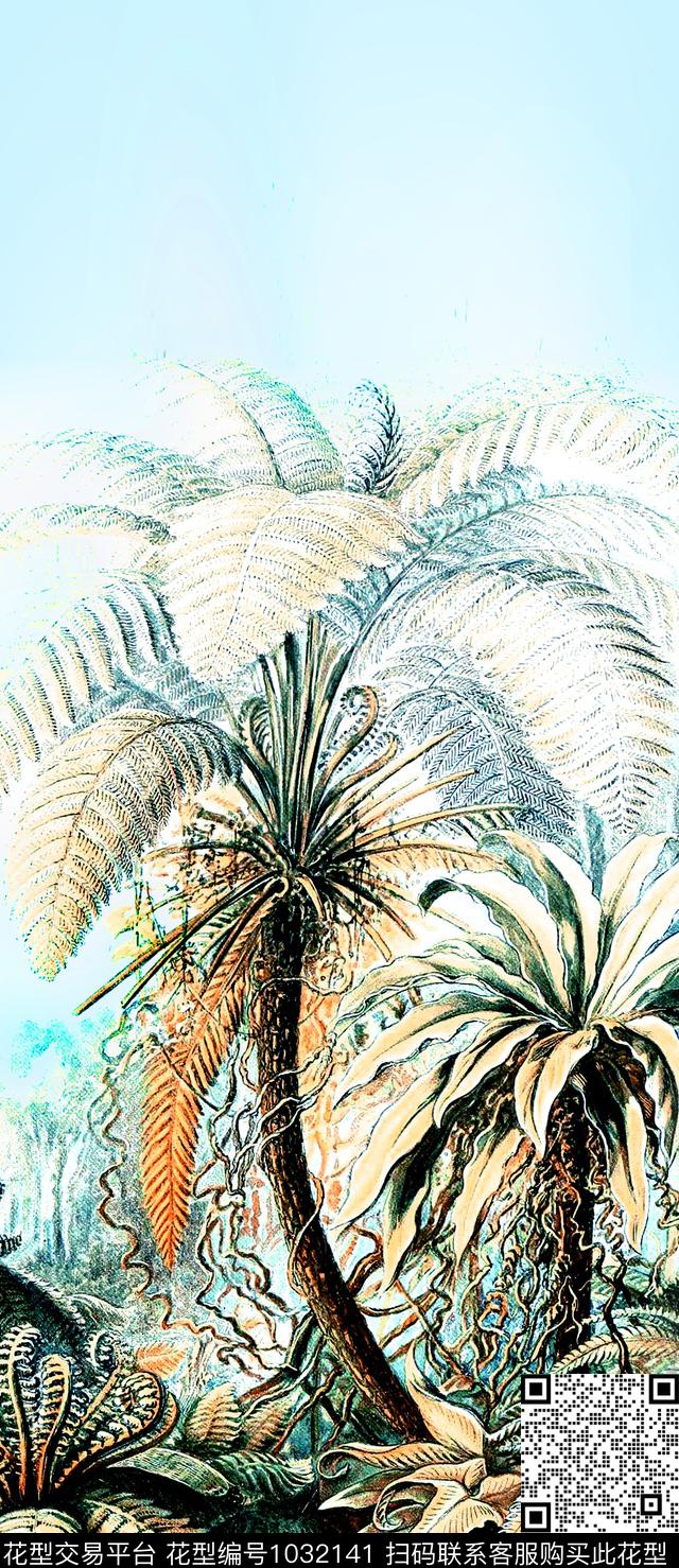 数码华亿平台花卉大牌风数码印花华亿平台下载（图片编号: 1032141） - 瓦栏（Walan）