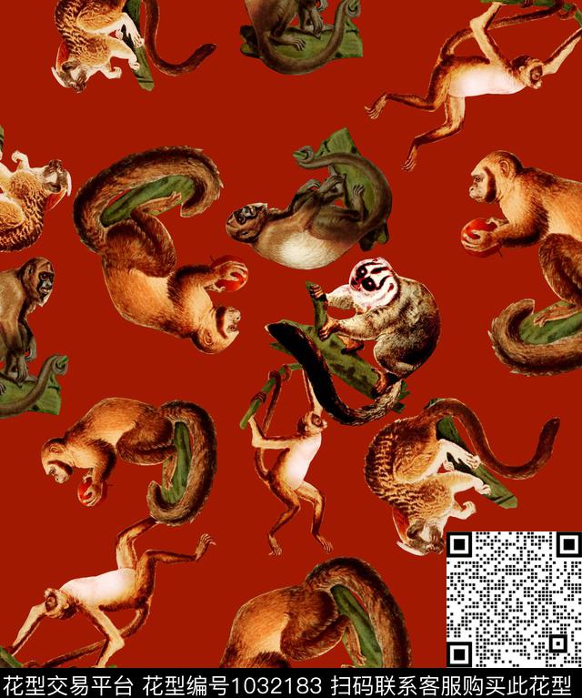 数码华亿平台花卉大牌风数码印花华亿平台下载（图片编号: 1032183） - 瓦栏（Walan）