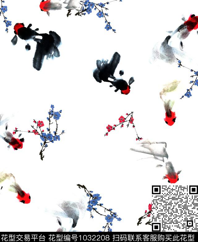 中国风民族风趣味数码印花华亿平台下载（图片编号: 1032208） - 瓦栏（Walan）