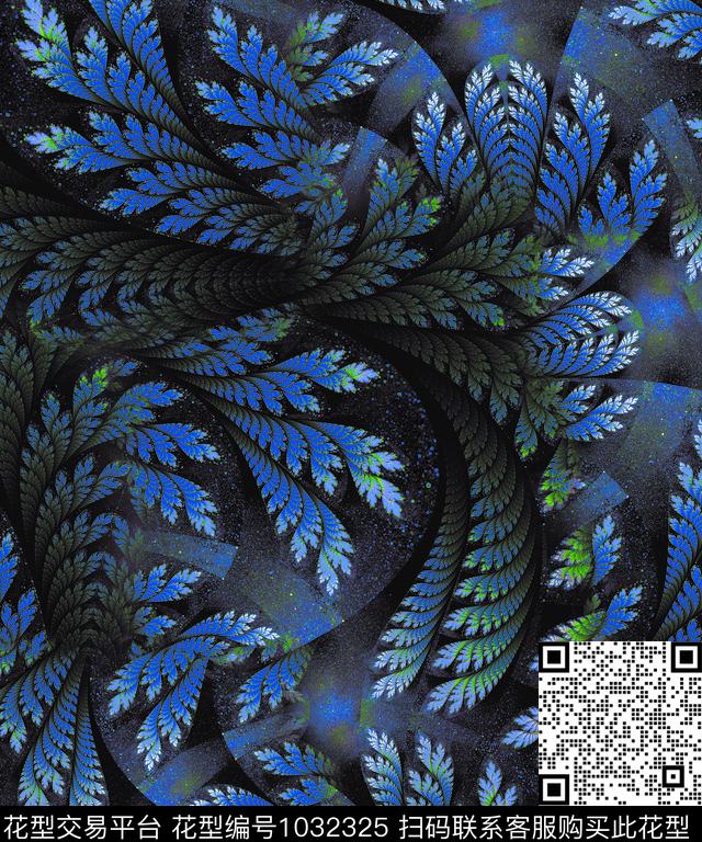 炫彩抽象花卉抽象数码印花华亿平台下载（图片编号: 1032325） - 瓦栏（Walan）