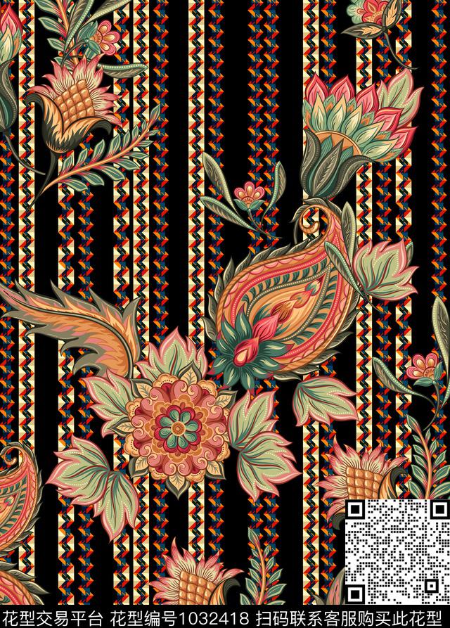 数码华亿平台花卉女装数码印花华亿平台下载（图片编号: 1032418） - 瓦栏（Walan）