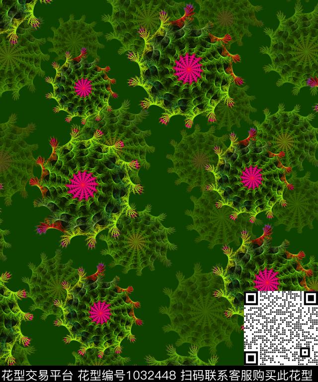 炫彩数码华亿平台抽象花卉数码印花华亿平台下载（图片编号: 1032448） - 瓦栏（Walan）
