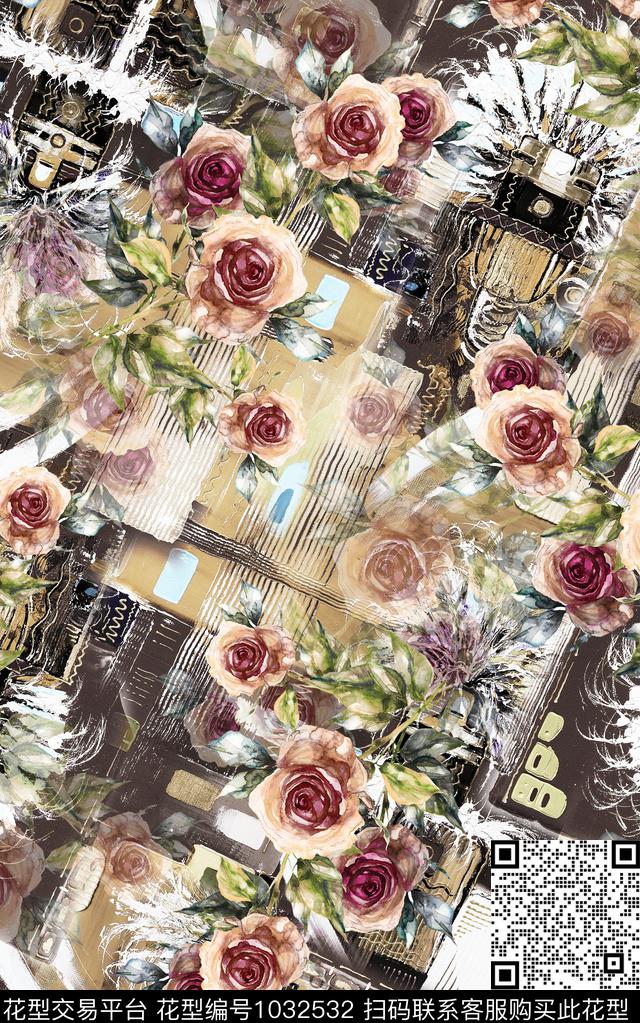 数码华亿平台民族风花卉数码印花华亿平台下载（图片编号: 1032532） - 瓦栏（Walan）