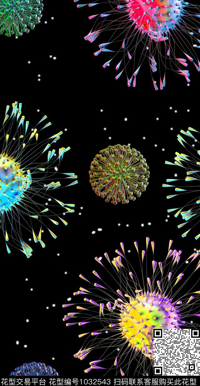 大花波点科技传统印花华亿平台下载（图片编号: 1032543） - 瓦栏（Walan）