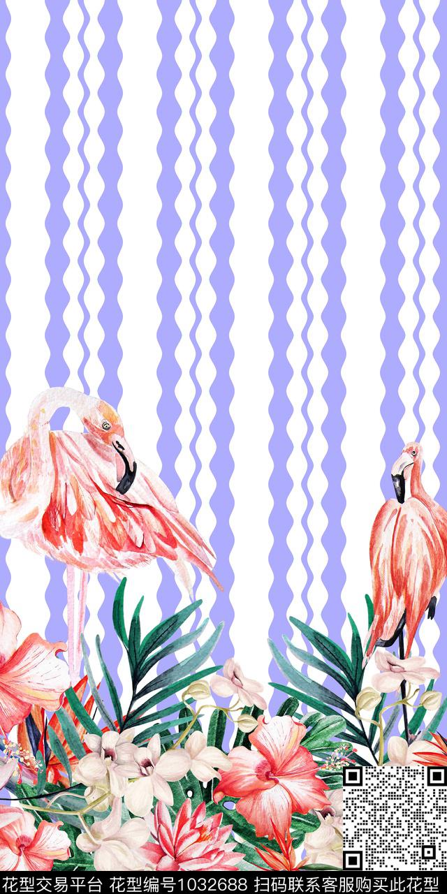 淑女定位花火烈鸟数码印花华亿平台下载（图片编号: 1032688） - 瓦栏（Walan）