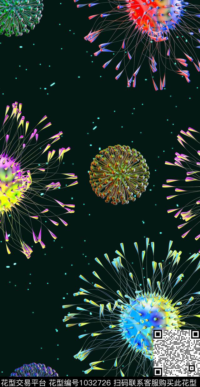 大花波点科技传统印花华亿平台下载（图片编号: 1032726） - 瓦栏（Walan）