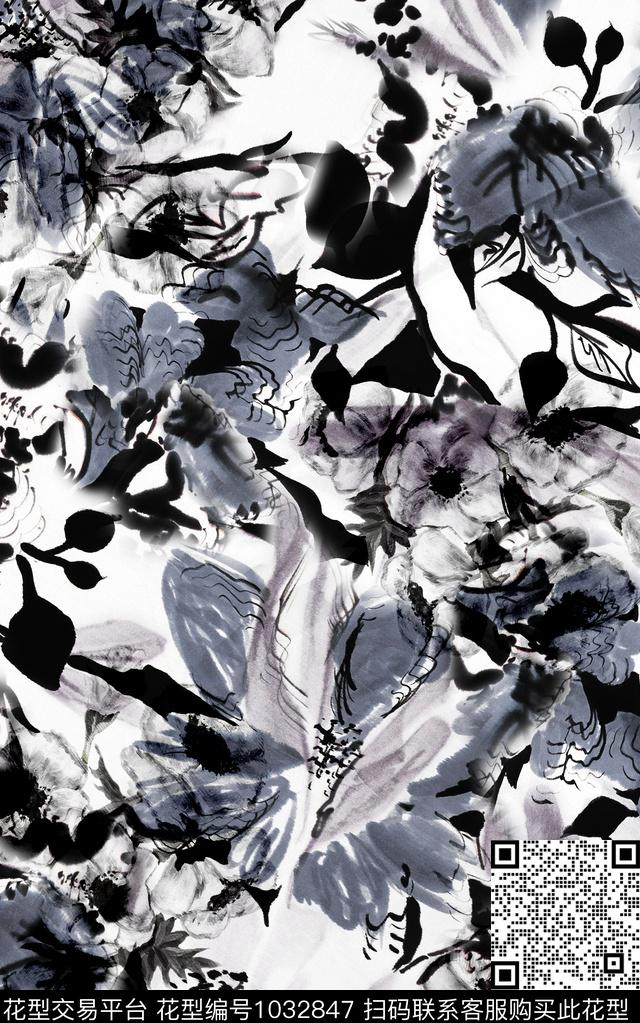 数码华亿平台民族风花卉数码印花华亿平台下载（图片编号: 1032847） - 瓦栏（Walan）