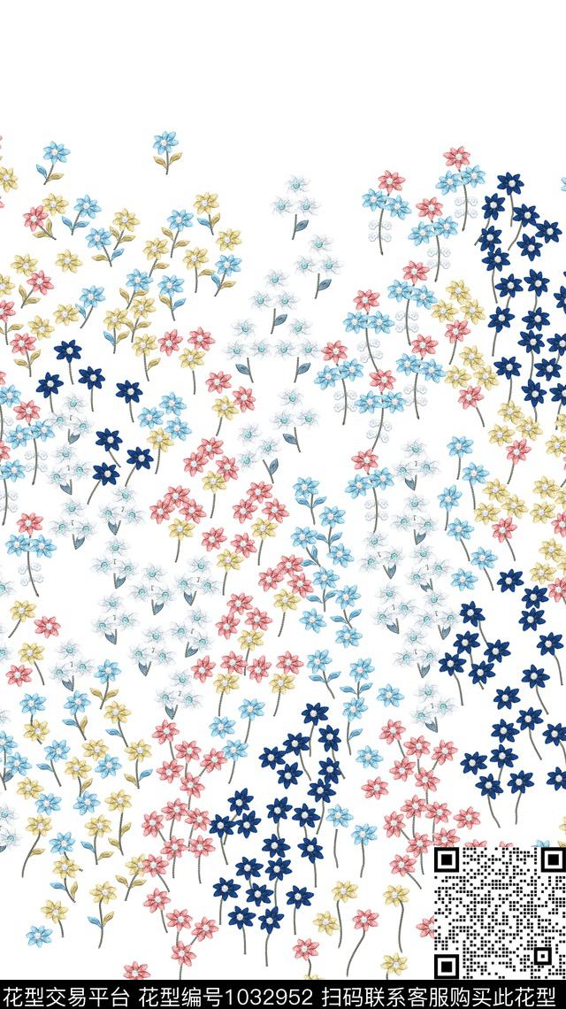淑女小碎花休闲数码印花华亿平台下载（图片编号: 1032952） - 瓦栏（Walan）