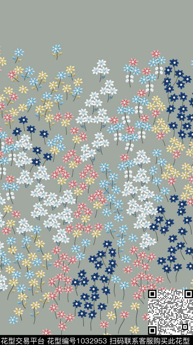 淑女小碎花休闲数码印花华亿平台下载（图片编号: 1032953） - 瓦栏（Walan）