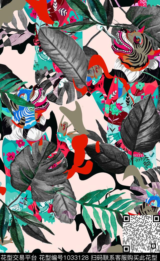数码华亿平台花卉女装数码印花华亿平台下载（图片编号: 1033128） - 瓦栏（Walan）