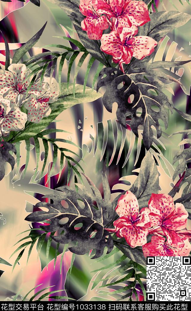数码华亿平台花卉女装数码印花华亿平台下载（图片编号: 1033138） - 瓦栏（Walan）