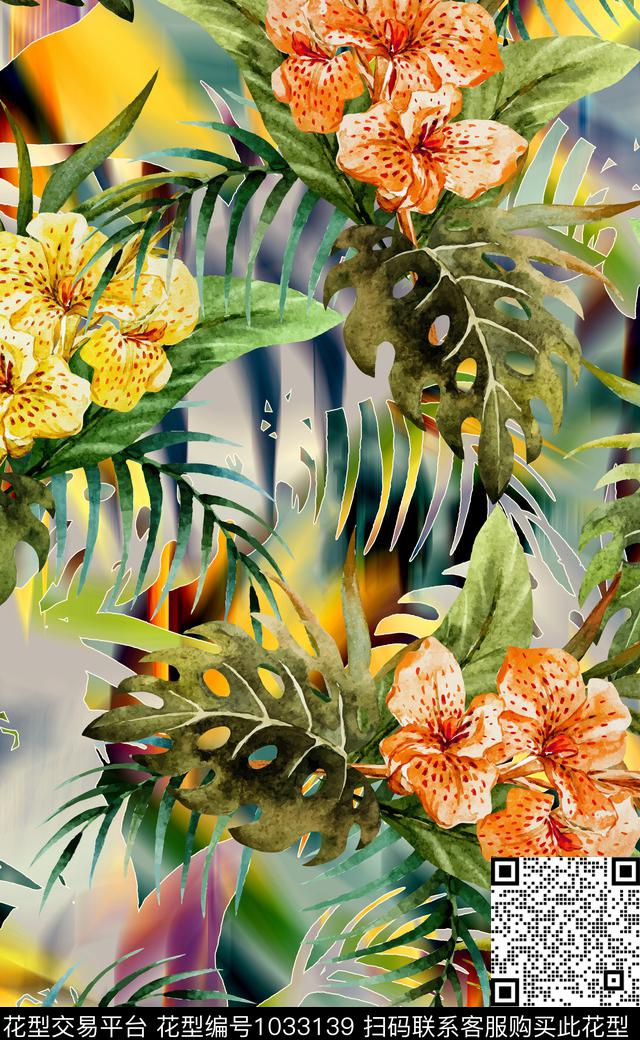 数码华亿平台花卉女装数码印花华亿平台下载（图片编号: 1033139） - 瓦栏（Walan）
