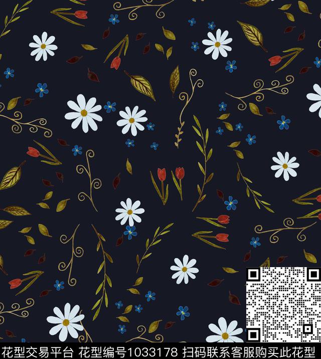 数码华亿平台花卉大牌风数码印花华亿平台下载（图片编号: 1033178） - 瓦栏（Walan）