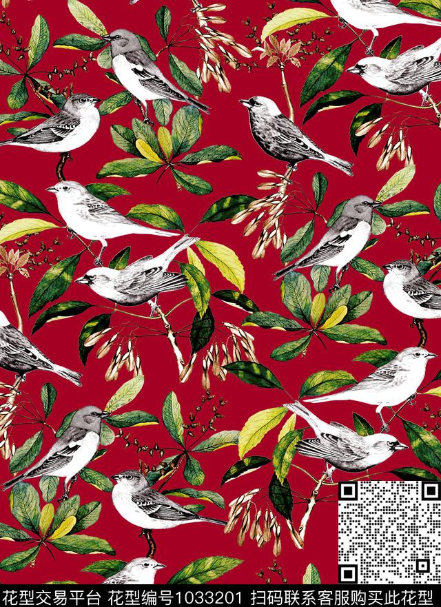 数码华亿平台花卉大牌风数码印花华亿平台下载（图片编号: 1033201） - 瓦栏（Walan）